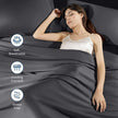 Shilucheng Bamboo Sheets Set 4/6 Pc,Cooling Breathable & Hotel Luxury Super Silky Soft, 16'' Deep Pocket, Wrinkle, Fade Resistant Springtok