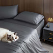 Shilucheng Bamboo Sheets Set 4/6 Pc,Cooling Breathable & Hotel Luxury Super Silky Soft, 16'' Deep Pocket, Wrinkle, Fade Resistant Springtok