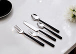 Matte Black Stainless Steel Five Piece Hand Forged Place Setting-1