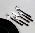 Matte Black Stainless Steel Five Piece Hand Forged Place Setting-0