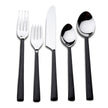 Matte Black Stainless Steel Five Piece Hand Forged Place Setting-2