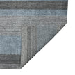 10' X 14' Gray And Light Blue Wool Striped Hand Woven Area Rug-6