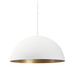 White Single Metal Dimmable Ceiling Light With White Shades-1