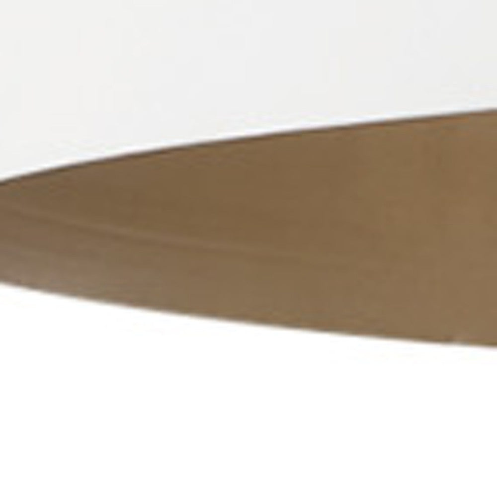 White Single Metal Dimmable Ceiling Light With White Shades-2