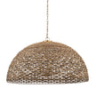 Brown Single Rattan Dimmable Ceiling Light With Brown Shades-1