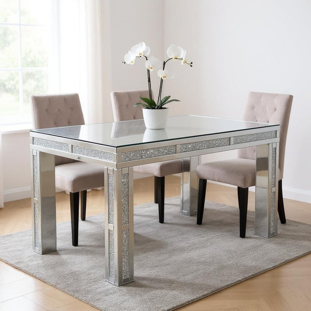 31" Silver Wood Dining Table-0
