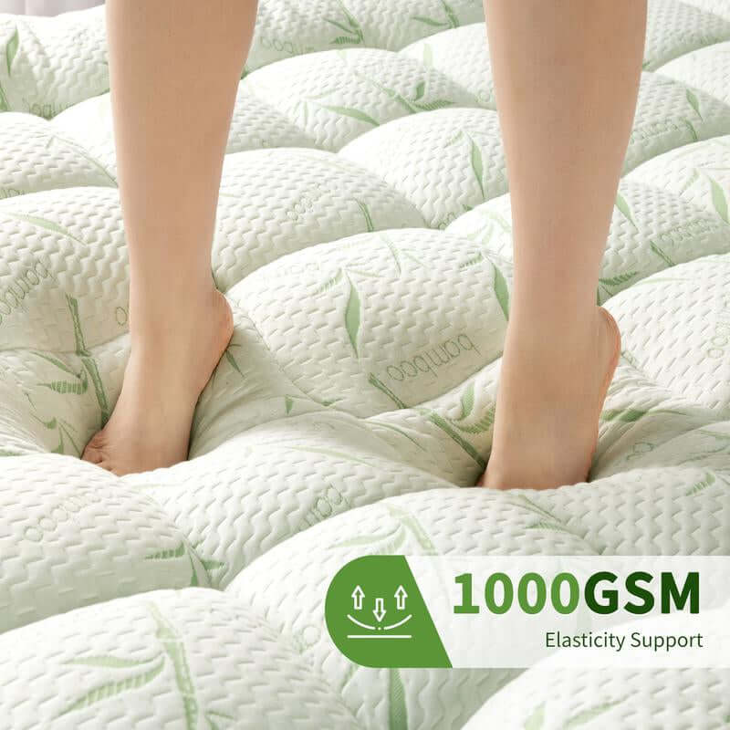 Shilucheng Mattress Topper - Extra Thick Soft Mattress Protector down Alternative Fill, Mattress Pad Cover Cotton Top with 8-21