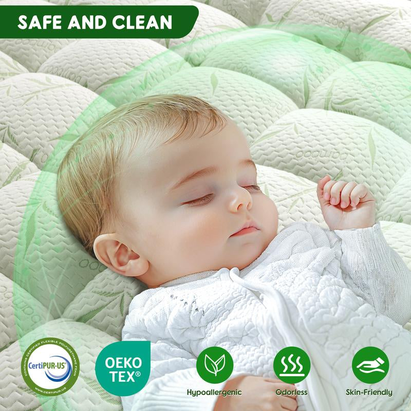 Shilucheng Mattress Topper - Extra Thick Soft Mattress Protector down Alternative Fill, Mattress Pad Cover Cotton Top with 8-21
