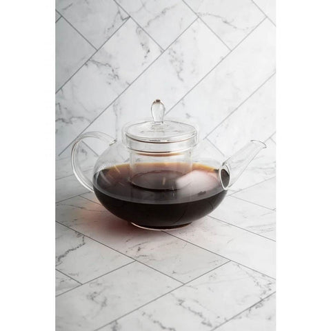 Modern Borosilicate Glass Teapot (50 oz) | Stovetop Safe with Infuser