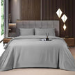 Shilucheng Bamboo Sheets Set 4/6 Pc,Cooling Breathable & Hotel Luxury Super Silky Soft, 16'' Deep Pocket, Wrinkle, Fade Resistant Springtok - Light Gray