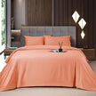 Shilucheng Bamboo Sheets Set 4/6 Pc,Cooling Breathable & Hotel Luxury Super Silky Soft, 16'' Deep Pocket, Wrinkle, Fade Resistant Springtok - Salmon