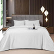 Shilucheng Bamboo Sheets Set 4/6 Pc,Cooling Breathable & Hotel Luxury Super Silky Soft, 16'' Deep Pocket, Wrinkle, Fade Resistant Springtok - White